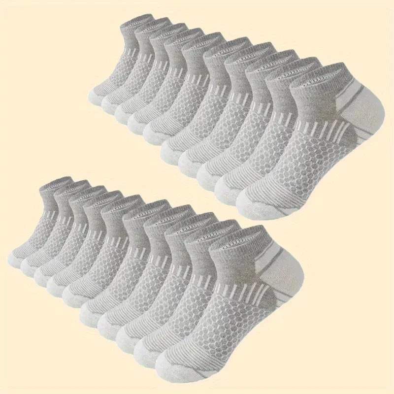 6/10/20  Of Men\'s Low Cut Socks Anti Odor & Sweat Absorption Comfy & Breathable Elastic Sport Socks All Seasons Wearing