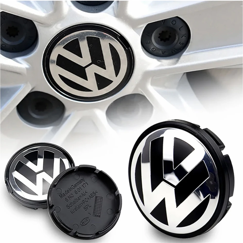 4PCs 55MM 56MM 65MM 70MM Car Wheel Center Hub Caps Cover for VW Volkswagen Golf Polo Passat Touran CC B5 B6 B7 Jetta accessories