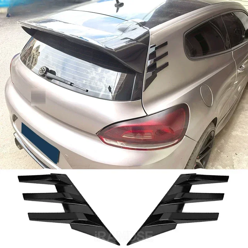 Rear Wing for Volkswagen Scirocco Rear Windshield Side Spoiler Exterior Decorative 2009-2017 Carbon Paint C-pillar Accessor