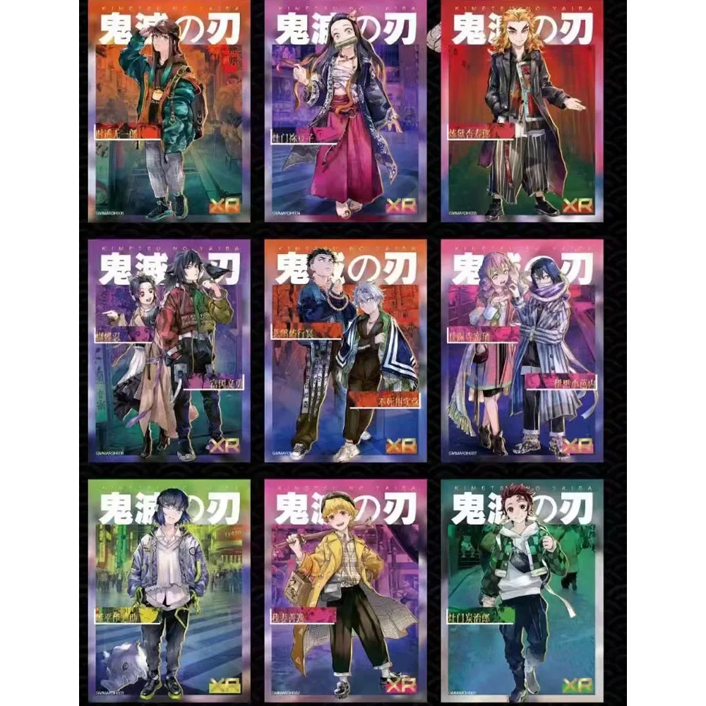 Demon Slayer Cards Full Set Diamond Flash Rare SSP SP Card Tanjirou Kamado Nezuko Character Collection Card Children Toy Gift