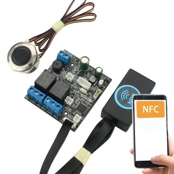 Mobiele Telefoon Nfc Vingerafdruk Relais Elektrische Lock Bedieningspaneel Ic 13.56Mhz Dual Channel Relais Module Autodeur Modificatie