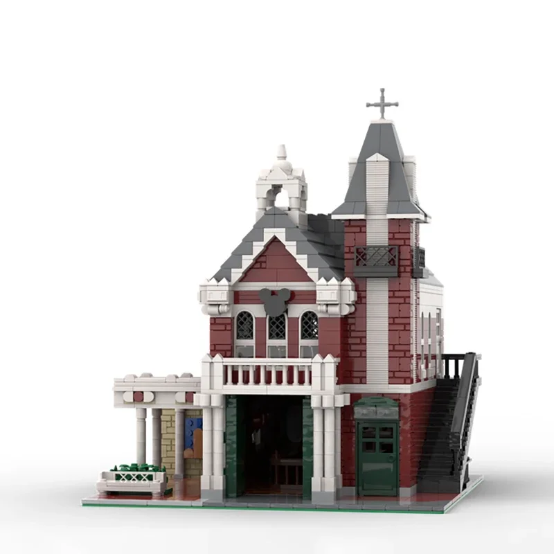 Moc Bausteine Amerikanischen Haupt Straße Luxus Hotel Technologie Modulare Ziegel Modell Geschenke Weihnachten Spielzeug DIY Sets Montage