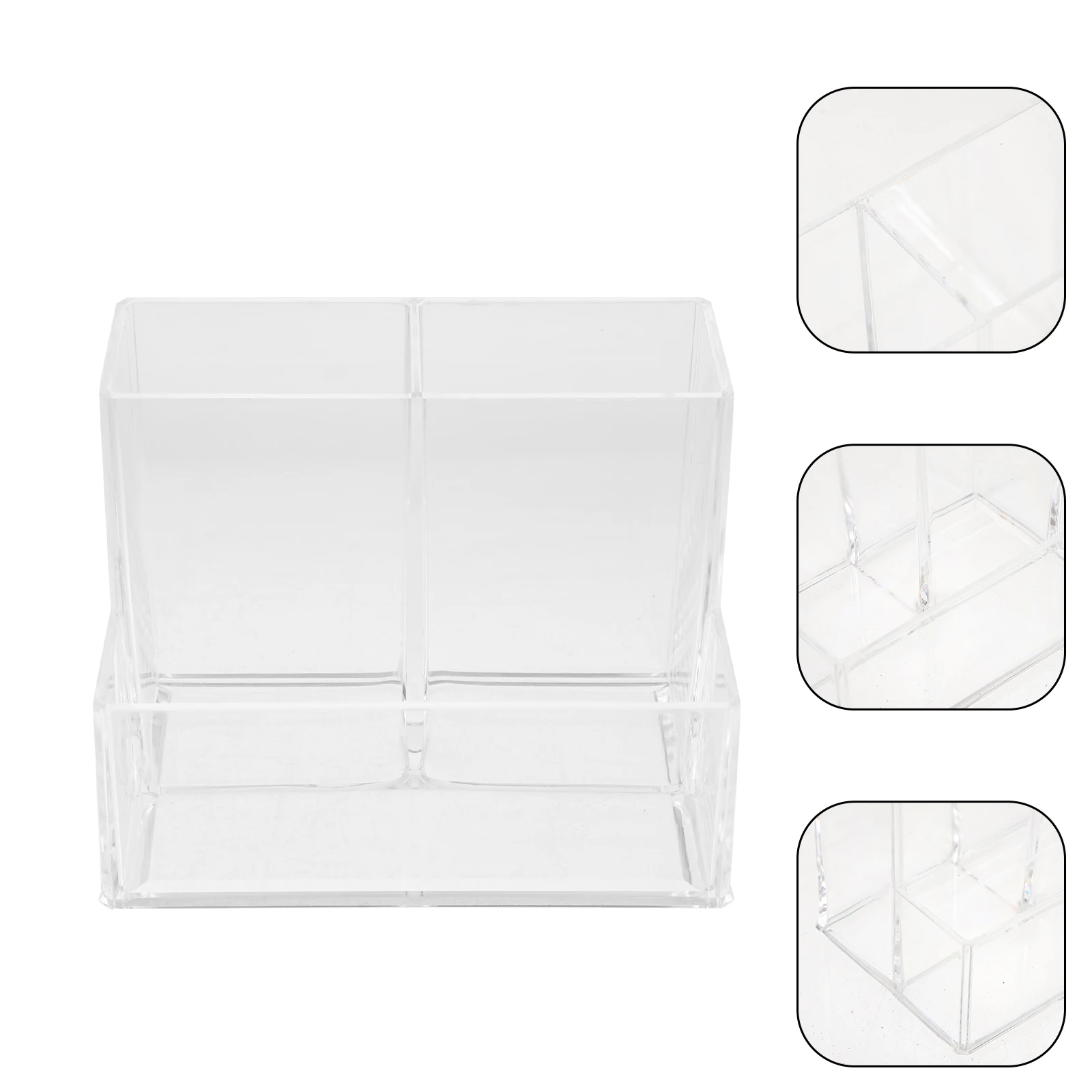 

2 Pcs Dropshipping Pen Storage Box Student Pencil Holder Makeup Organiser Acrylic Organizer Brush Container