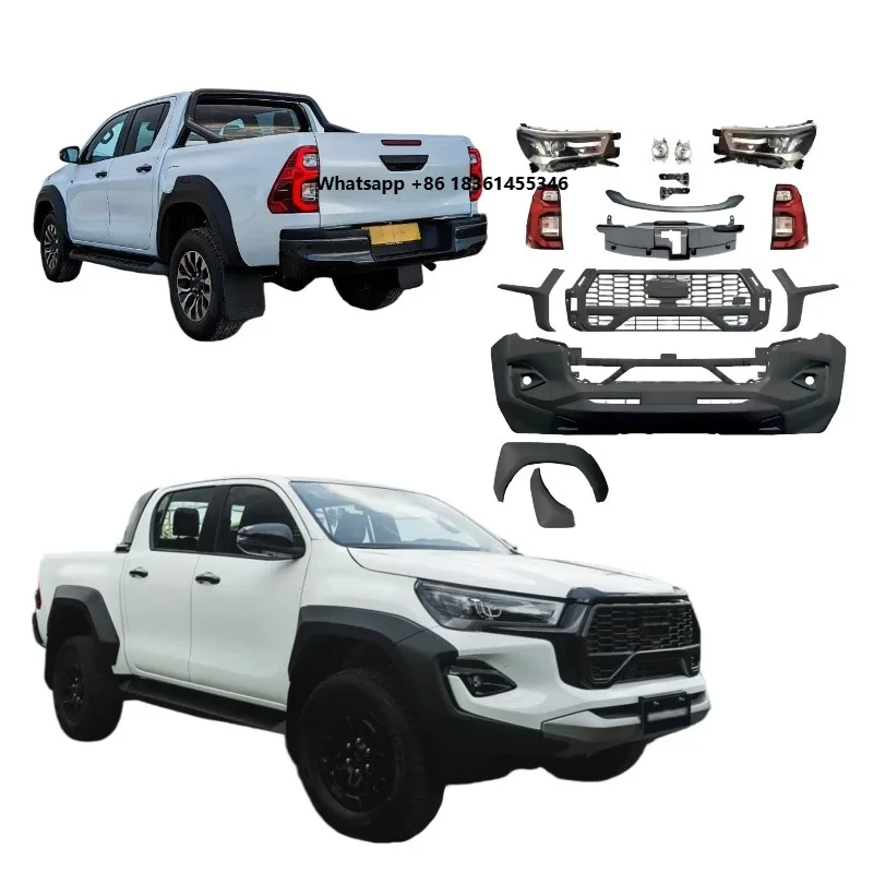 

for Revo 2016-2020 Upgrade to Hilux GR Sport 2023 Style Bodykit Headlights Taillights Plug and Play Bumper
