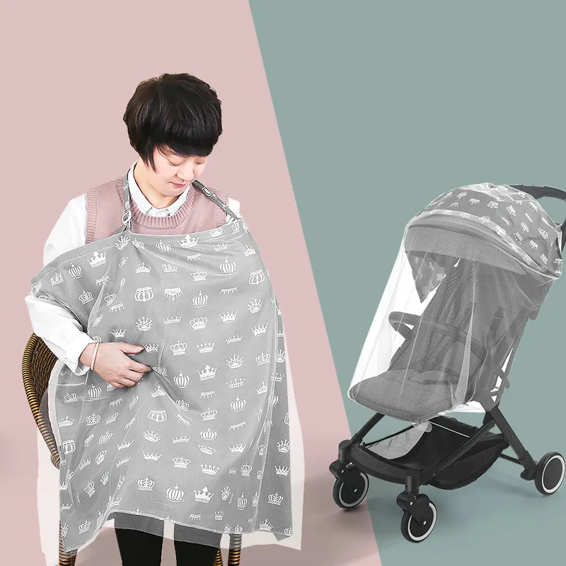 High Quality Multifunctionl Nursing Cover Mother Breast Feeding Cotton Maternity Double Layer Breastfeeding Apron Adjustable