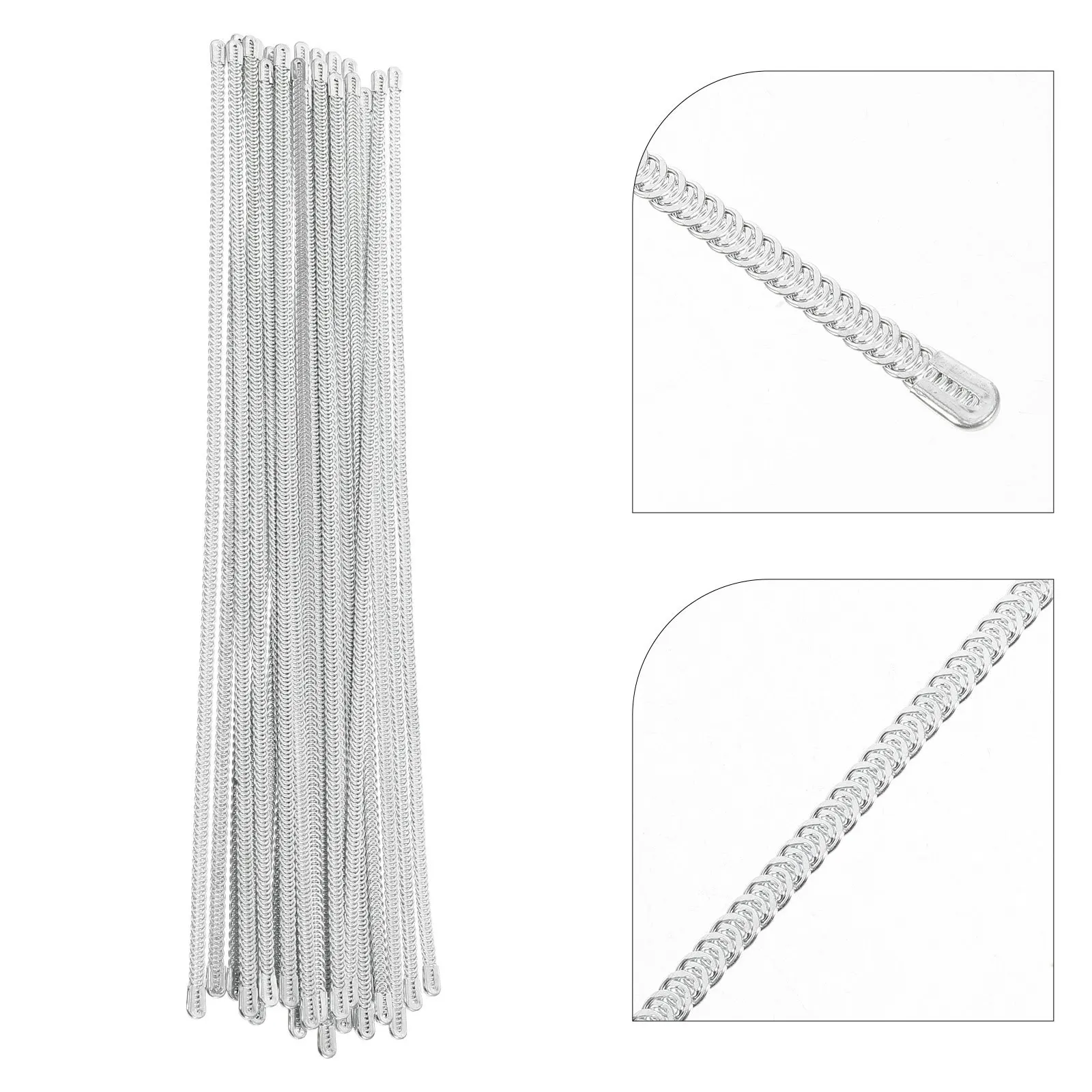 

25Pcs Fishbone Spiral Steel Boning for Corset Sewing Wear-Resistant Metal Boning Sticks Supportive Shapewear Dress Underwear