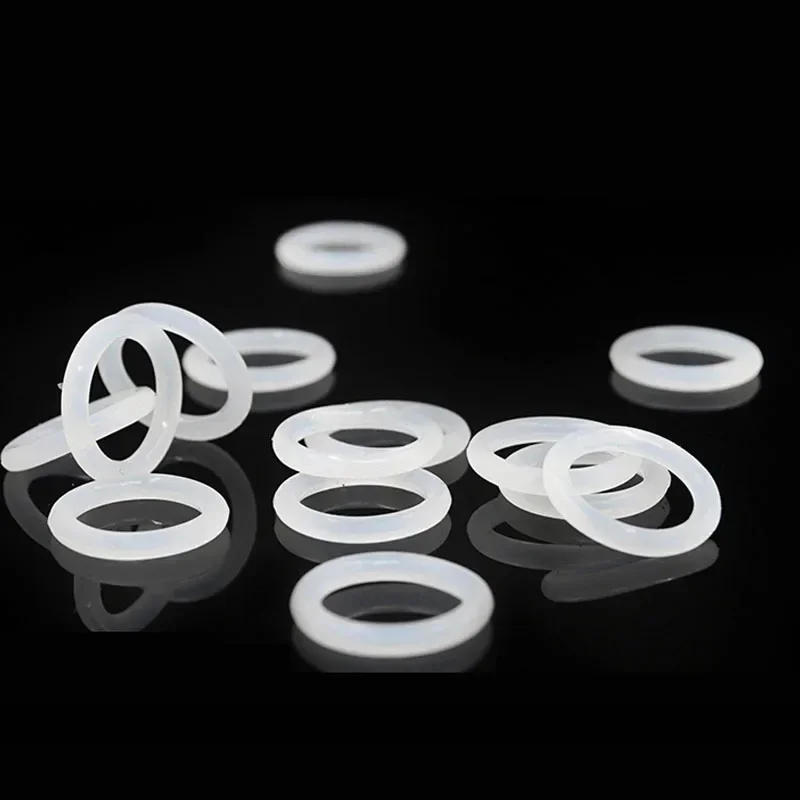 30pcs VMQ O Ring Seal Gasket CS 3.5mm OD 12 ~ 85mm Silicone Rubber Insulated Waterproof Washer Round Shape White Nontoxic