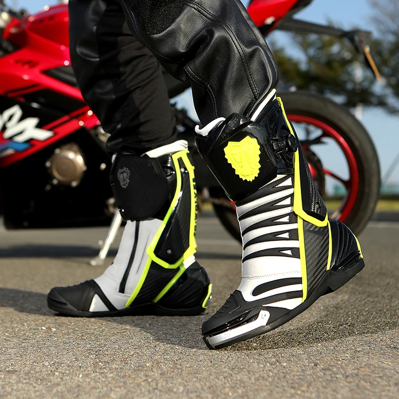 Professional Men Motocross Off Road Racing Boots Wear Resistant Botas Moto Anti-slip Motorcyclist Shoes Motorcycle Boots