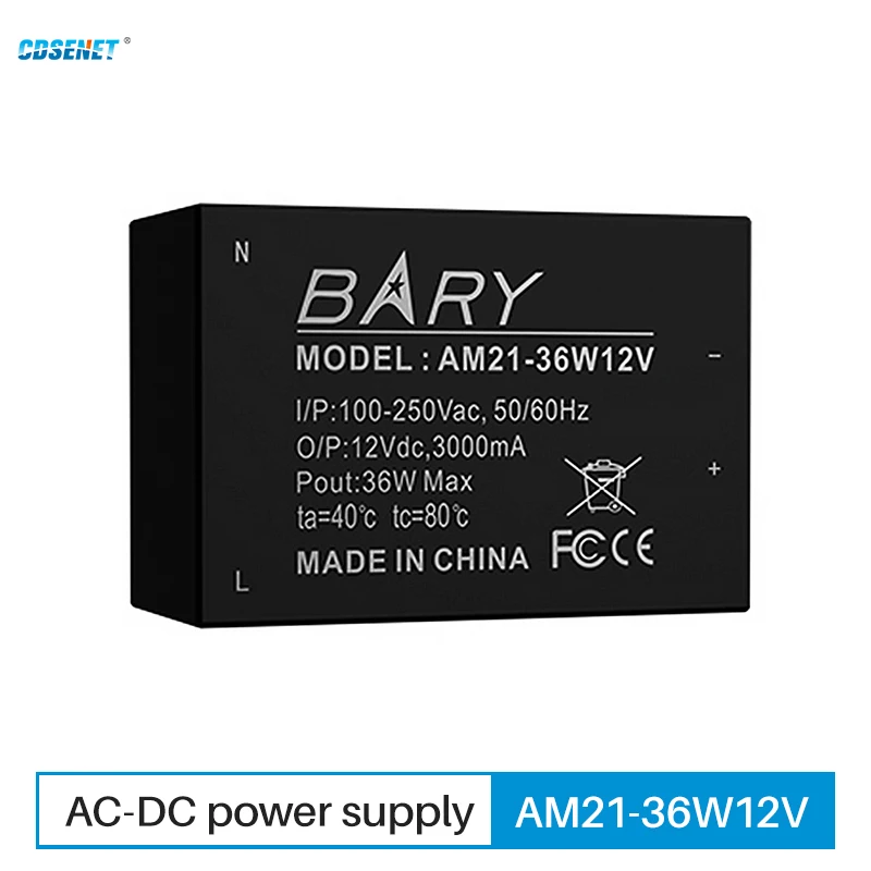 

AC-DC Buck Power Supply Module 110V/220V To 36W 12V CDSENT AM21-36W12V Overtemperature Protection Industrial Grade Low Power