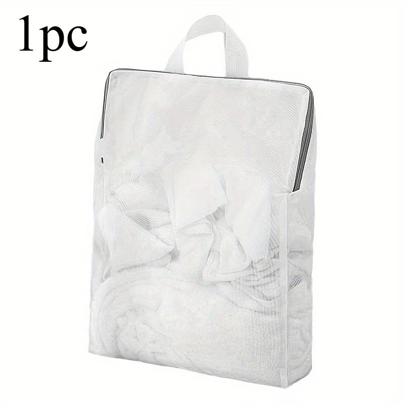 1pc Deluxe Mesh Laundry Bag with Secure Zipper - Protective Washing Machine Guard for Delicates, Spacious Storage for Clothes