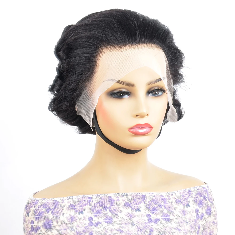 

Свободные волны, короткий парик боб, бразильские волосы, 13X4, прозрачный кружевной фронтальный надувной парик из человеческих волос, плотность 200%