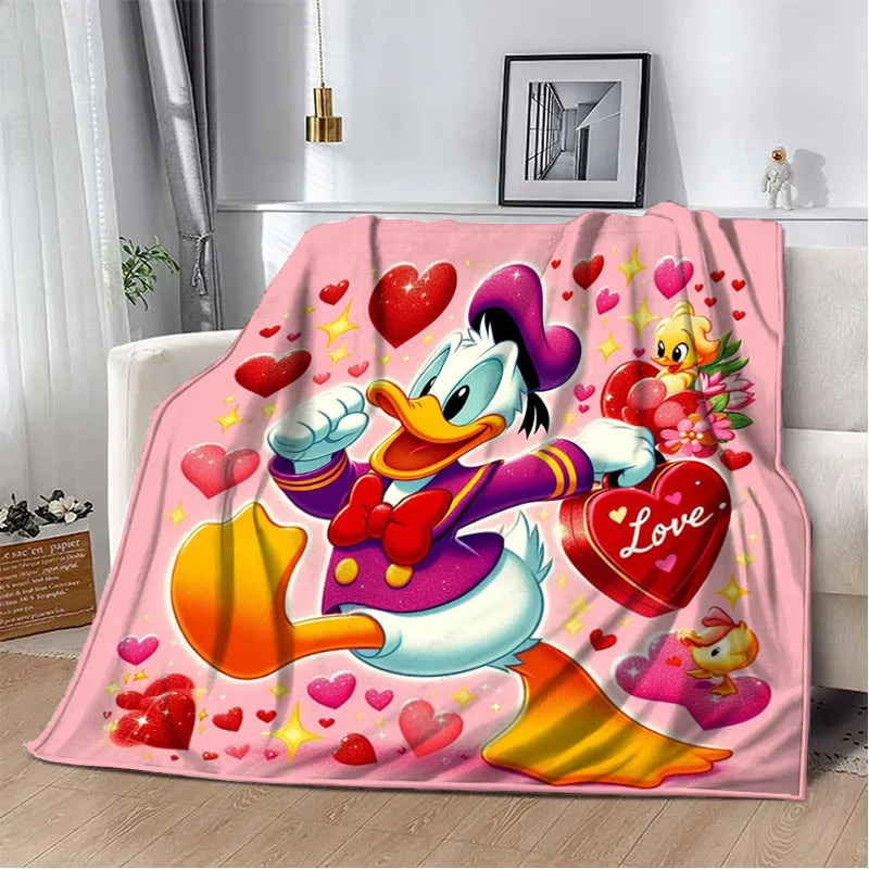 Disney Donald Duck Blanket for Sofa King Size Soft Flannel Throw Fluffy Bed Blanket Winter Picnic office Blankets Kid Girl Gifts