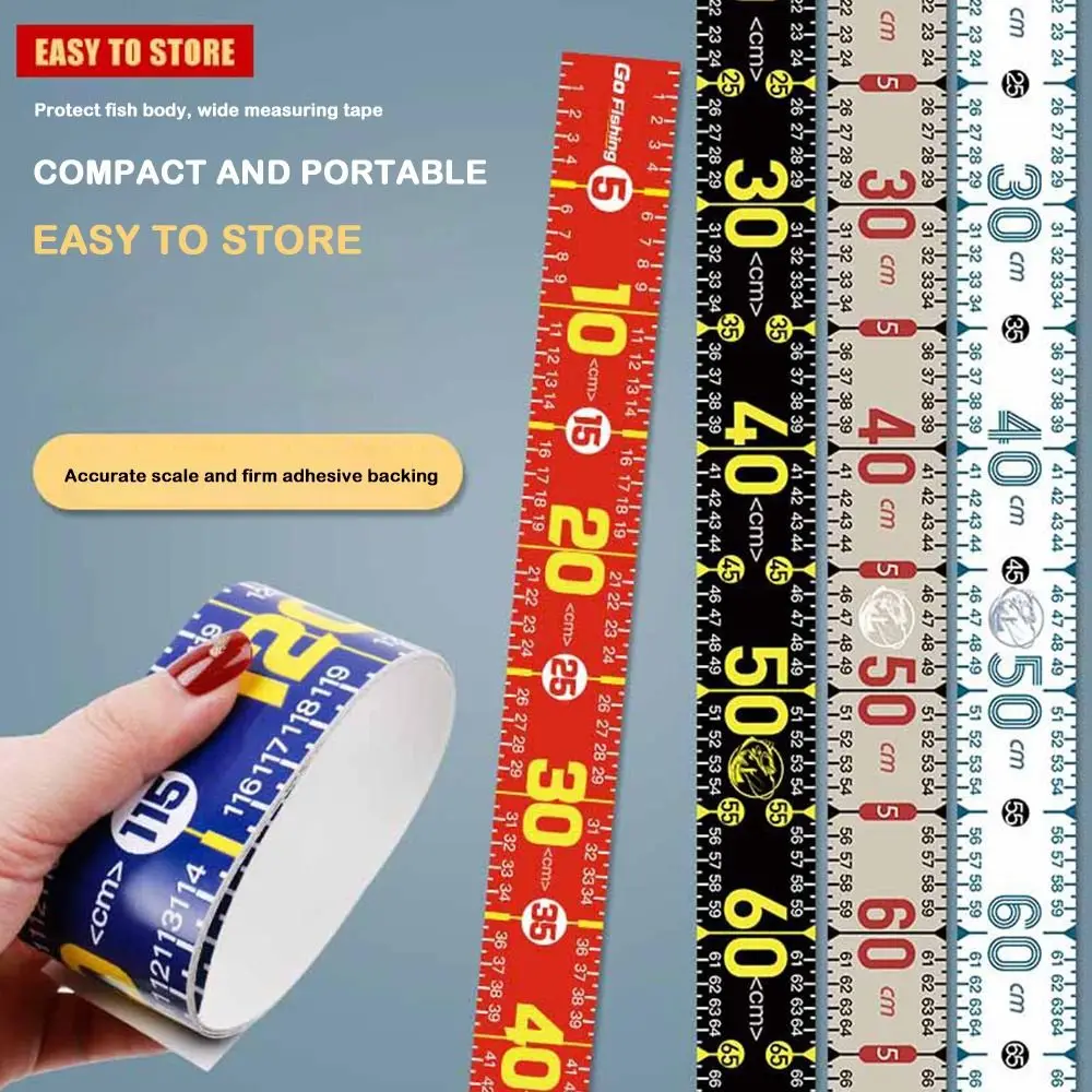 2 шт. новая измерительная линейка для рыбалки Shaddock, водонепроницаемая наклейка из ПВХ на спине, линейки 130*5 см, рыболовные инструменты, рулетка для рыбалки