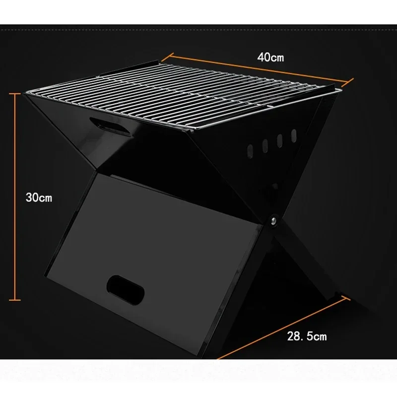 

Barbecue Incinerator All-stainless Steel Camping Folding Portable Barbecue Grill Carbon Oven Bonfire Rack BBQ Stove