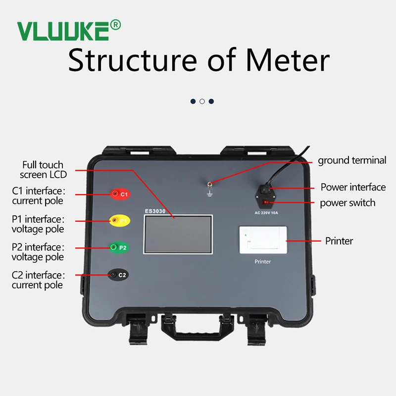 ES3030 High Definition Digital Only Large-scale Ground Network Tester 5-inch Tou