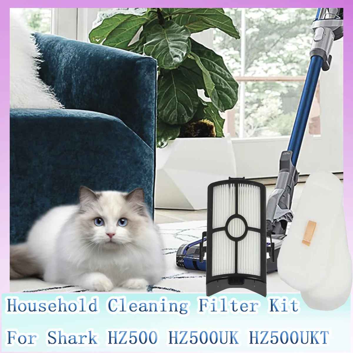 For Shark HZ500 HZ500UK HZ500UKT Vacuum Filter Replacement Kit Wet Dry Household Cleaning Accessories