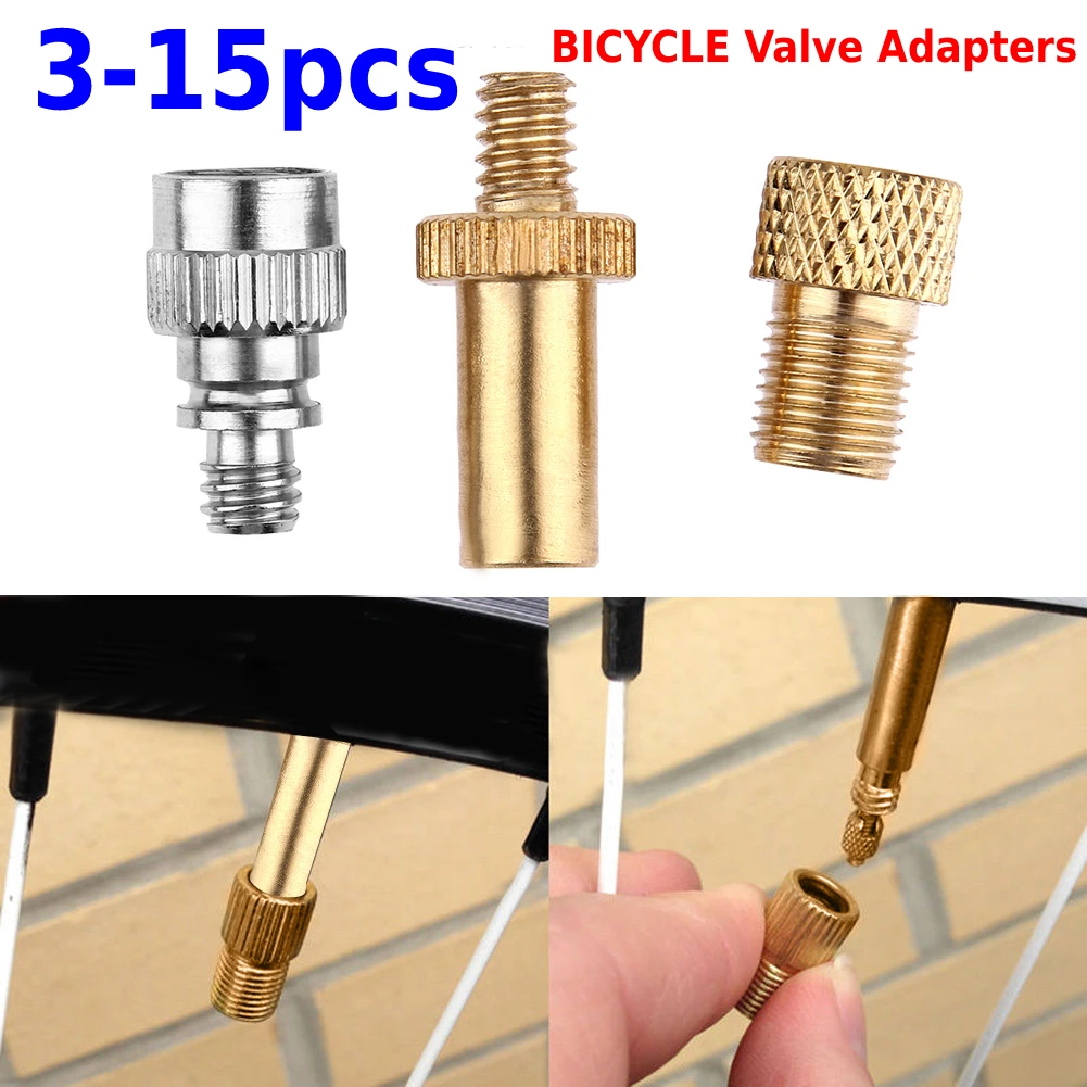 3-15pcs Bike Bicycle Presta to Schrader Valve Adapters+ Presta Valve Extension Pump Tools For Mountain Road Bike Valve Adaptor