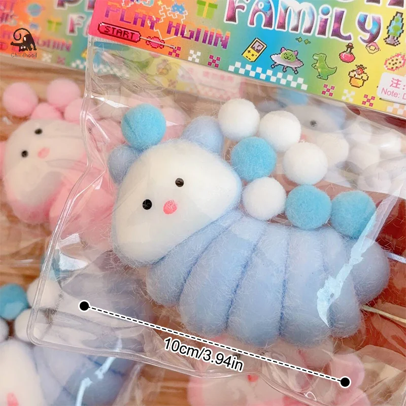 Cartoon Caterpillar Squeezy Toy Morbido Mochi Giocattolo antistress Animale carino Giocattoli a rimbalzo lento Kid Fidget Giocattoli di decompressione