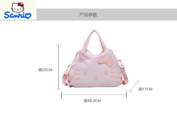 حقيبة أمتعة عصرية ذات سعة كبيرة للسيدات من سانريو، حقيبة سفر محمولة للتخزين في الهواء الطلق من هالو كيتي