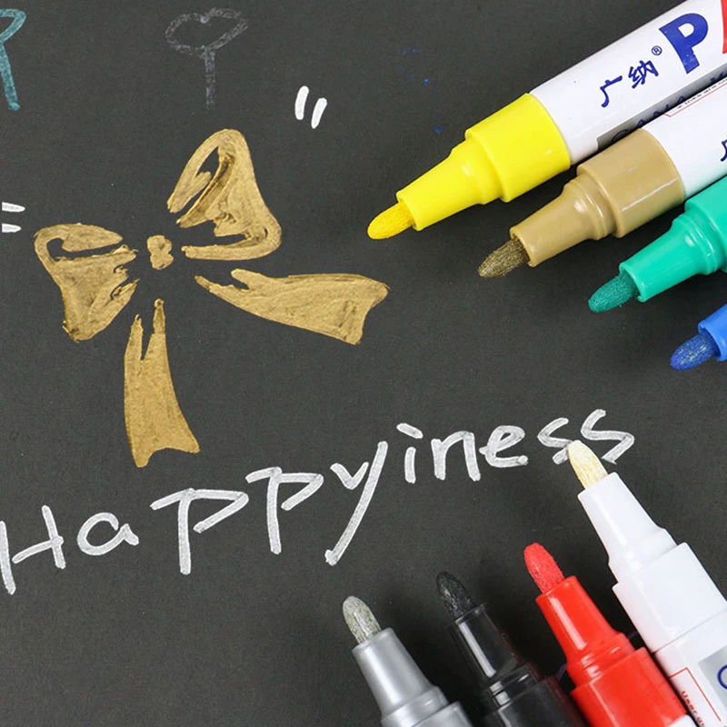 1PCS Waterproof Colorful Car Wheel Tire Oily Mark Pen for Auto Rubber Tyre Paint Pen DIY Album Graffiti Pen Paint Writing Marker