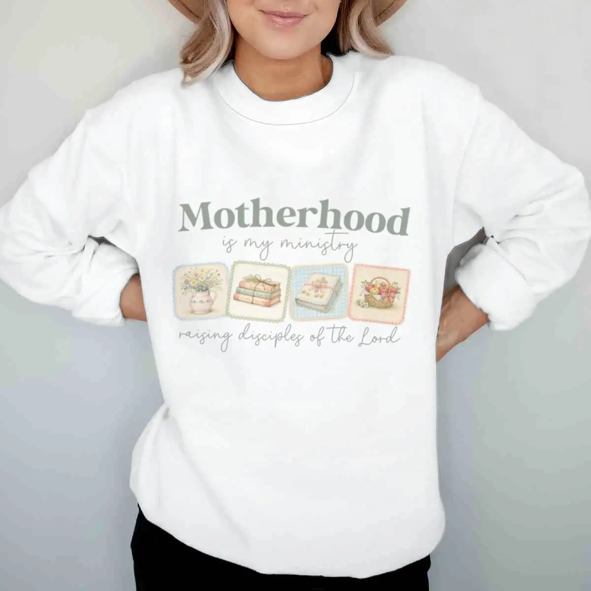 

Свитшоты для мам с религиозным дизайном: комфортная одежда с цветочным узором для христианских мам, подарок для верующих, одежда с христианской символикой