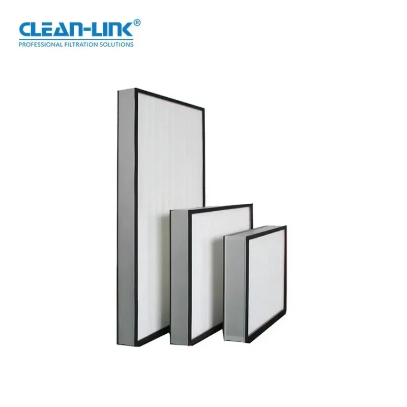 High Efficiency Mini Pleat Fiberglass Filter Paper Clean Room  Panel Filter