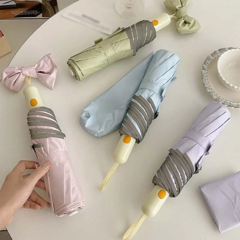 

Складной зонт с закругленными углами, защита от солнца, защита от ультрафиолета, легкий зонт от солнца, защита от отскока, устойчивый к атмосферным воздействиям, двойного назначения