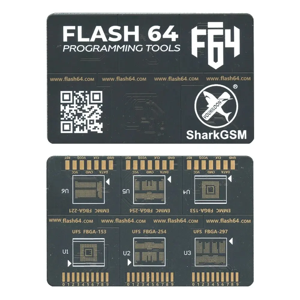 2026 New Flash 64 BGA ISP Board Flash 64 FBGA ISP EMMC FBGA 153 254 221 UFS FBGA 153 254 297 FOR F64 lite Ultra box