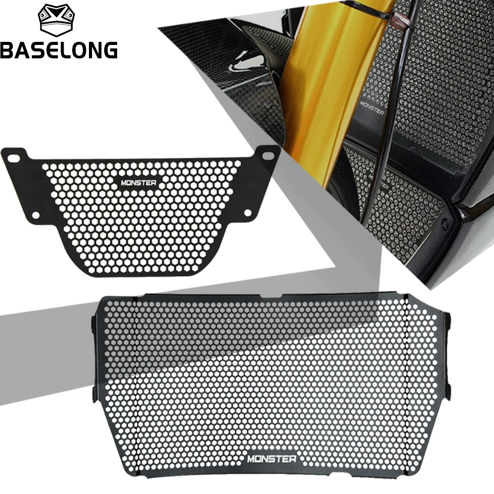 Radiator Grill Cover Water Oil Cooler Guard For Ducati Monster 1200 1200S 1200R 2013-2021 Monster 1200 25 Anniversario 2020-2023