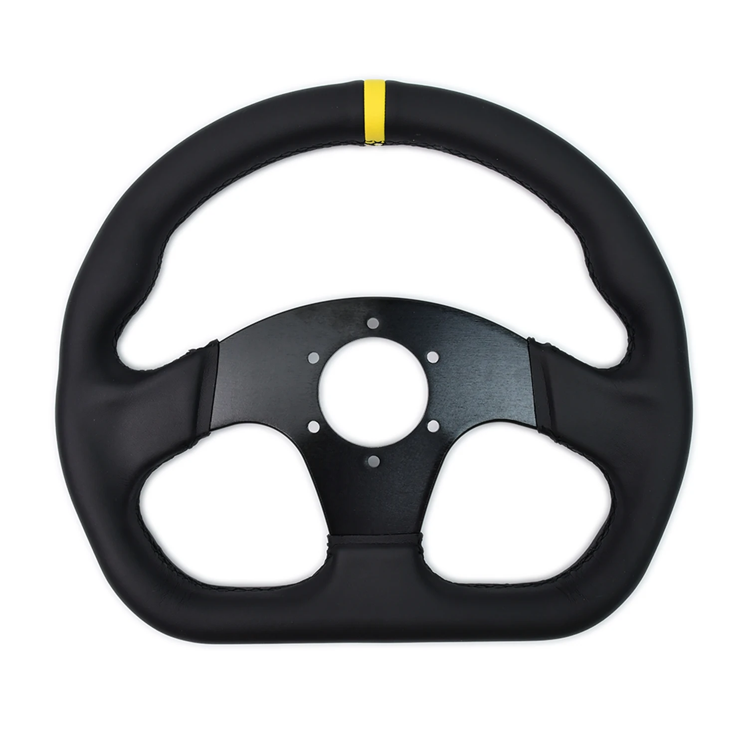 Picture 5: TIYPEOR 330mm13Inch Racing Drift Flat Steering Wheel Black Stitching Steering Wheel Fit Car and Simulation Racing Game