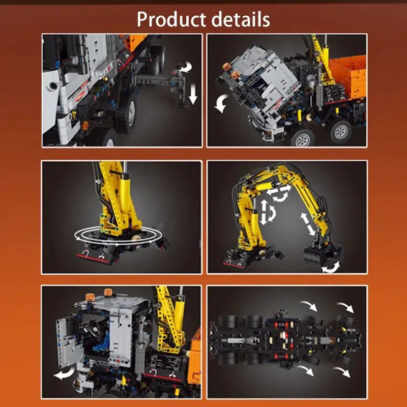 MOLD KING 19007 Kit di costruzione tecnica App Telecomando Motorizzato Aroc Truck 3245 Blocchi MOC Mattoni Giocattoli per bambini Gif di Natale