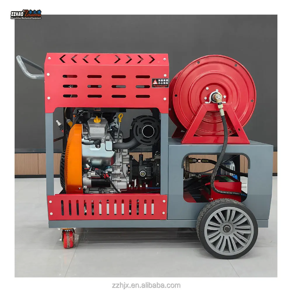 200Bar High Pressure Washer with Remote Control Panel Unclogging Pipes and Sewers  Pipe Cleaning Machine for Cleaning