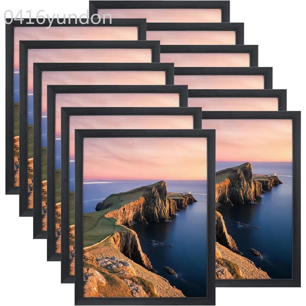 

Black 11x14 Picture Frame Bulk, Multi 11 x 14 Photo Frames Set for Wall Hanging or Tabletop, 12 Pack