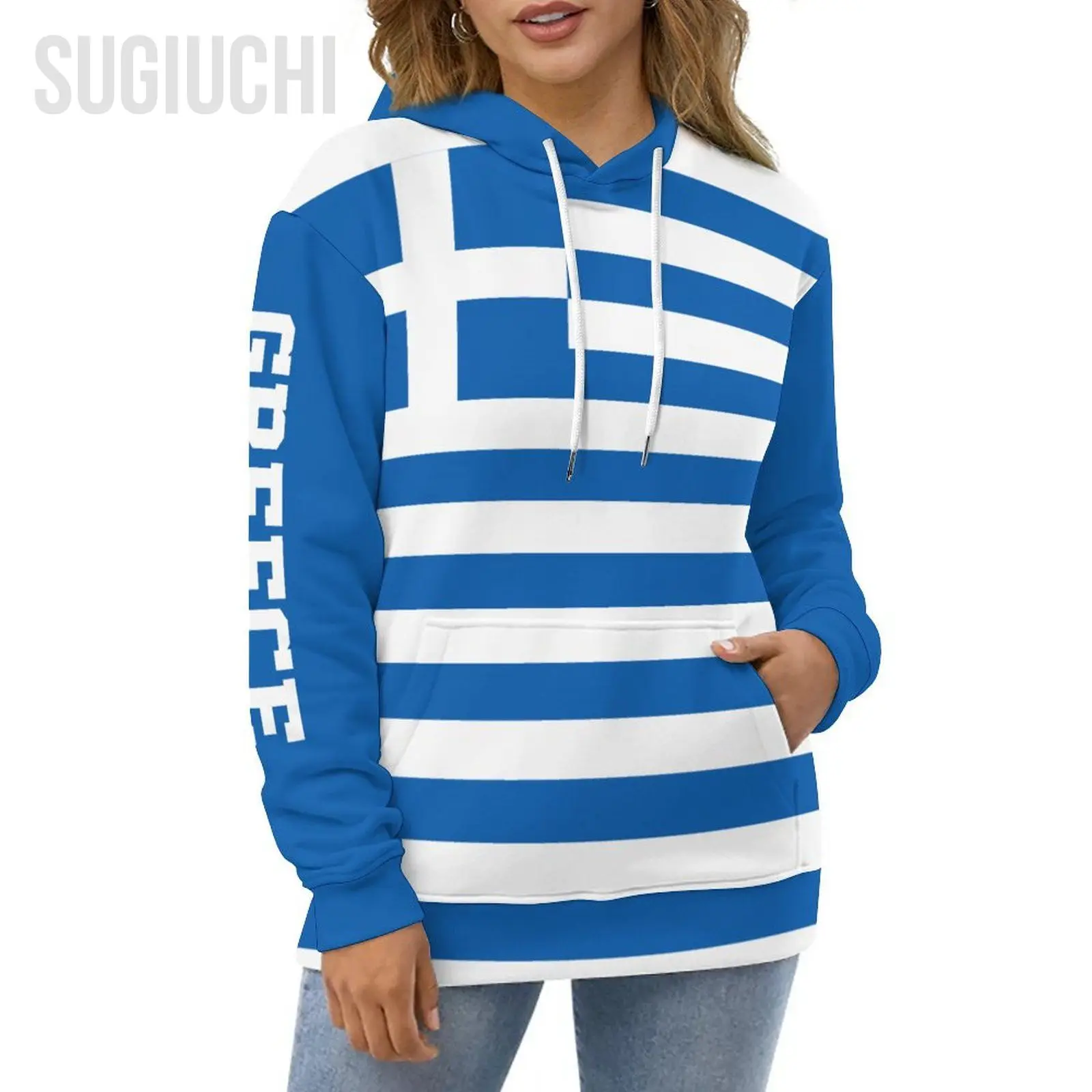 Unisex 3D Hoodie Greece Flag Greek Men Women Polyester Harajuku Sweatshirt Pullover Hoodies Casual Cool