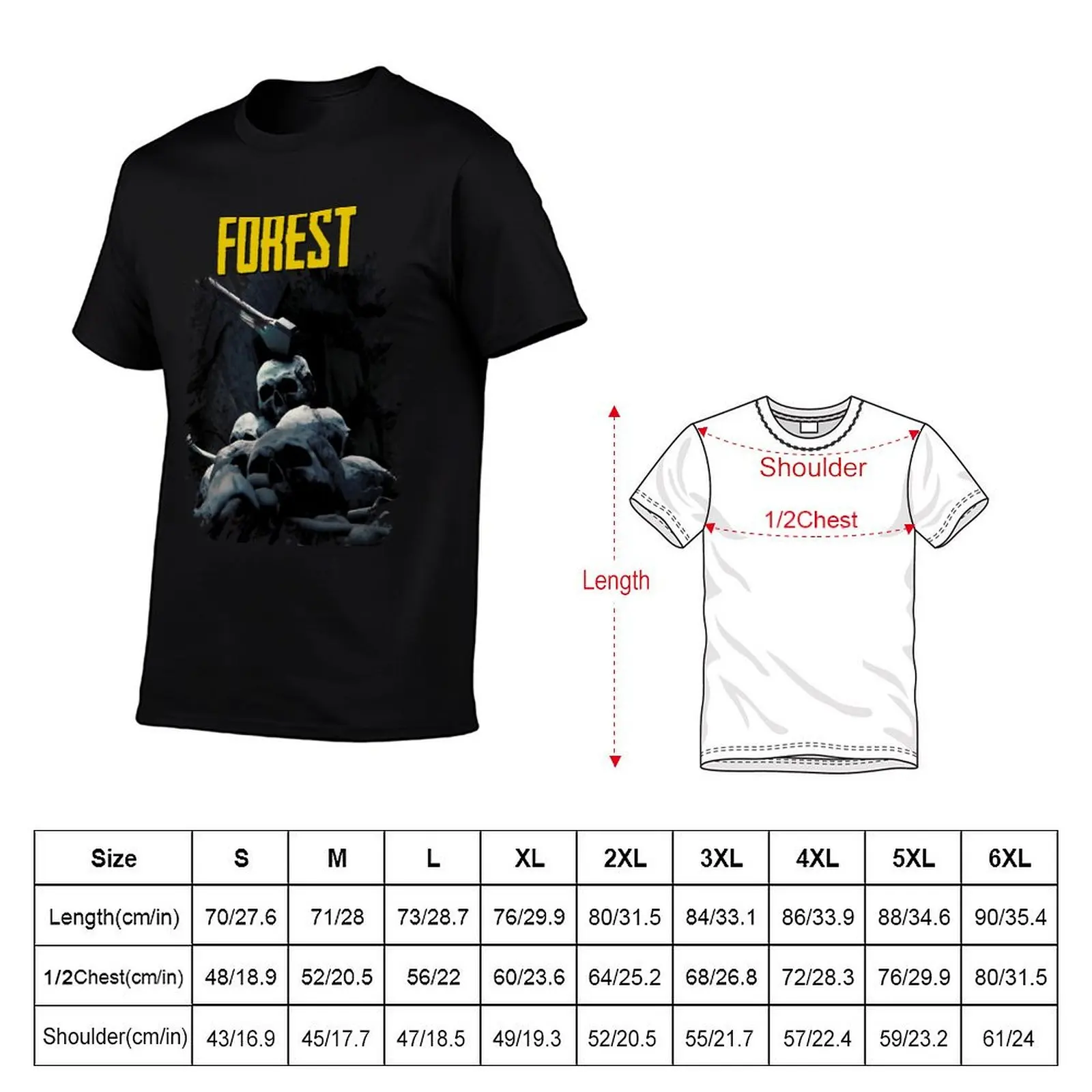 The Forest game T-Shirt graphic tee shirt sports fans oversized graphic tee men clothes