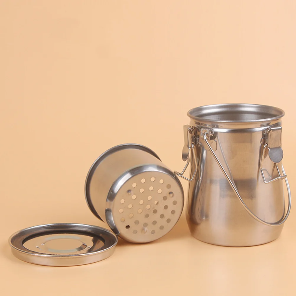 Oil Paint Brush Barrel Stainless Steel Portable Brush Washing Bucket For Water Oil Ink Turpentine Painting Tool