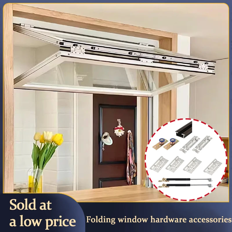 Folding Up And Down The Folding Window Glass Window Milk Tea Coffee Shop Lifting Window Aluminum Alloy Easy To Lift And Hover