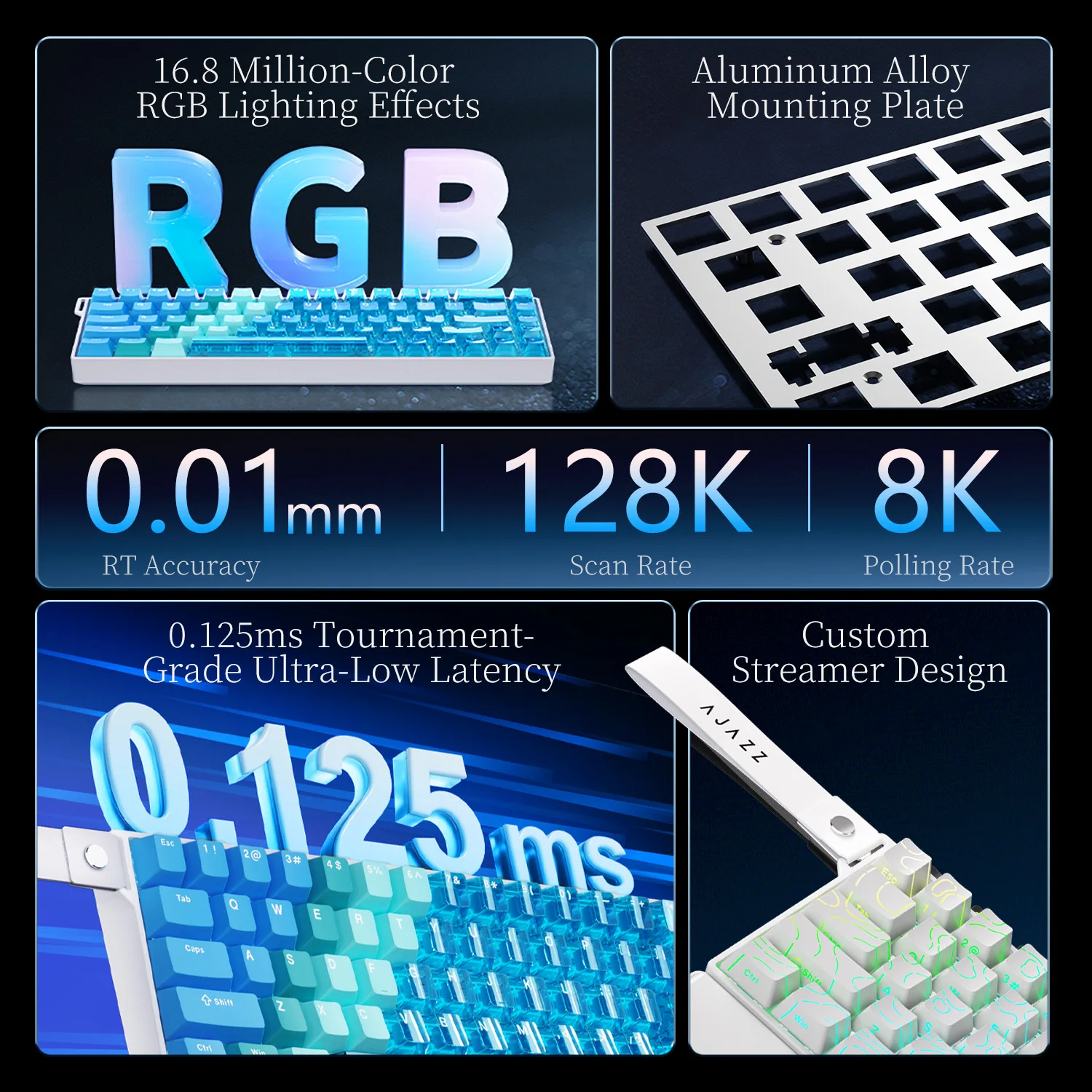 AJAZZ New AK680 V2 Magnetic Switch Gaming Mechanical Keyboard 0.01