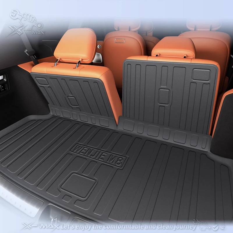 لهواوي AITO M8 2025 TPE مخصص صالح سيارة فرش داخلي للسيارات والشاحنات كل موسم البضائع حصيرة ثلاثية الأبعاد على شكل الليزر قياس الجذع بطانة الجذع حامي #2