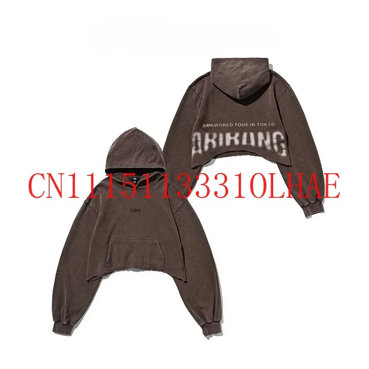 Brauner Vintage-Hoodie ARIRANG WORLD TOUR Pullover, trendiger Kapuzenpullover für Damen