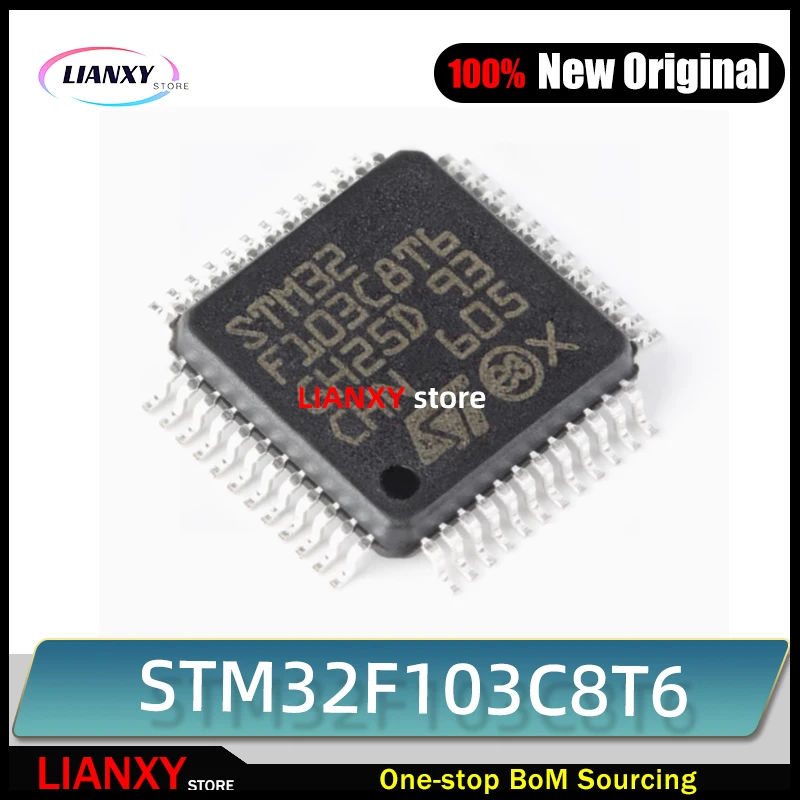 5 Pièces Stm32F Stm32F103C8T6 Stm32F103C8T6Tr 100% Nouveau Original Microcon Bashur Lqfp-48 (Mcu/Mpu/Soc) Cpu