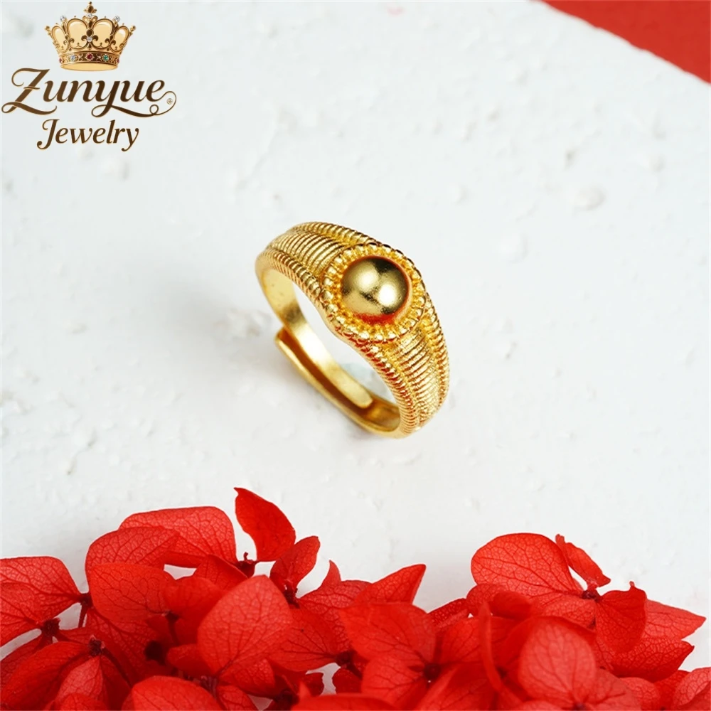 

High-End Sand Gold Lucky Ring Luxury Quality Jewelry Best Selling Fashion Jewelry Exquisite Charms Popular Handicraft Elegant