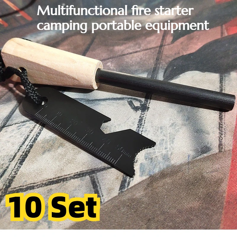 

10Set Outdoor Flint Scraper Set Multi-functional Portable Suitable Camping Hiking Fire-making Survival and Emergency Situations