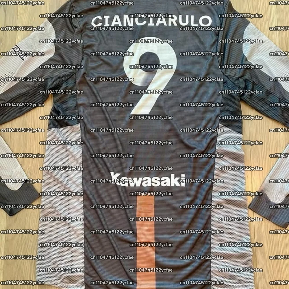 

Мотоциклетный трикотаж Kawasaki 2025 года Mountain # CIANCIARULO 9. Винтажный топ с длинными рукавами, повседневная быстросохнущая дышащая осенняя одежда.