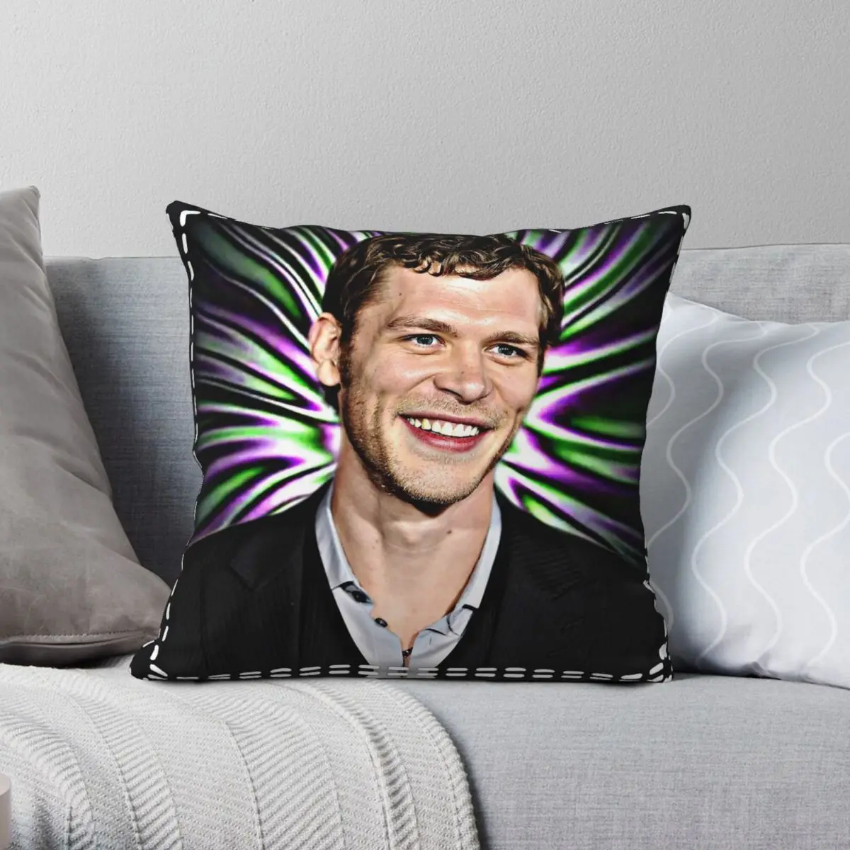 Klaus Mikaelson Joseph Morgan Pillowcase Polyester Linen Velvet Creative Decorative Throw Pillow Case Home Cushion Cover 45x45