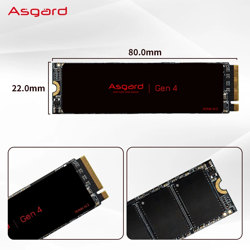 Imagem -05 - Asgard-ssd Também Pcie 4.0 Lite Nvme Unidade de Estado Sólido Disco Rígido Interno para Laptop