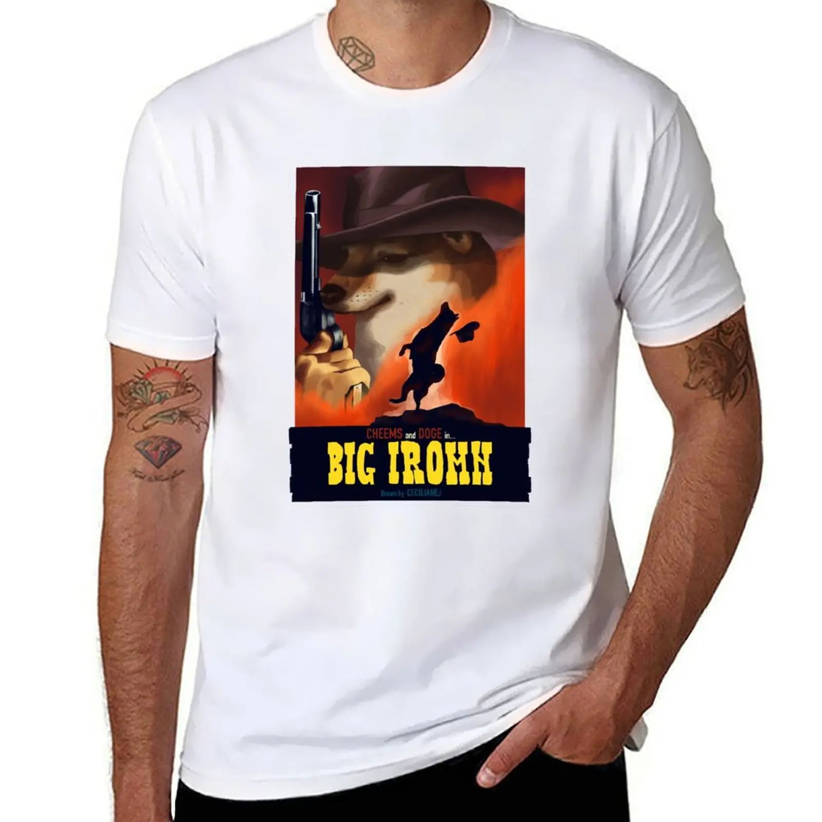 

Футболка Spaghetti Western Cheems, забавные футболки, мужская футболка для мужчин, футболка