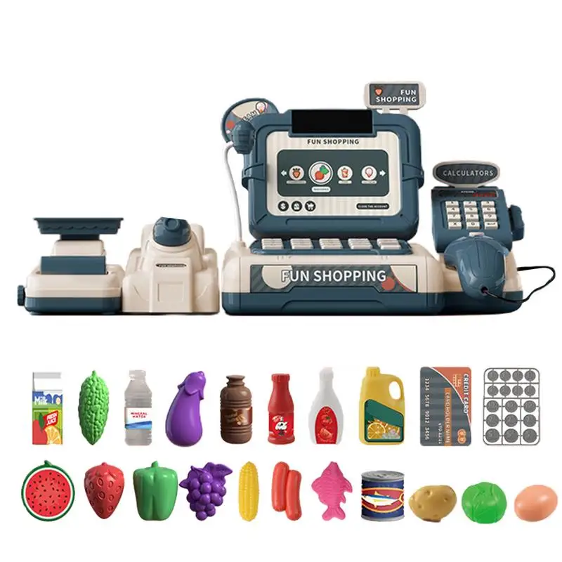 

Toy Cash Register Toddler Cash Register Kids Pretend Play Money Counting Toys With Scanner Sound Light Grocery Play Accessory