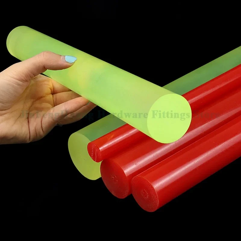 Colored Solid PU Rod Polyurethane Elastic Sticks Beef Tendon Plastic Bar OD 20-65mm 500mm Long