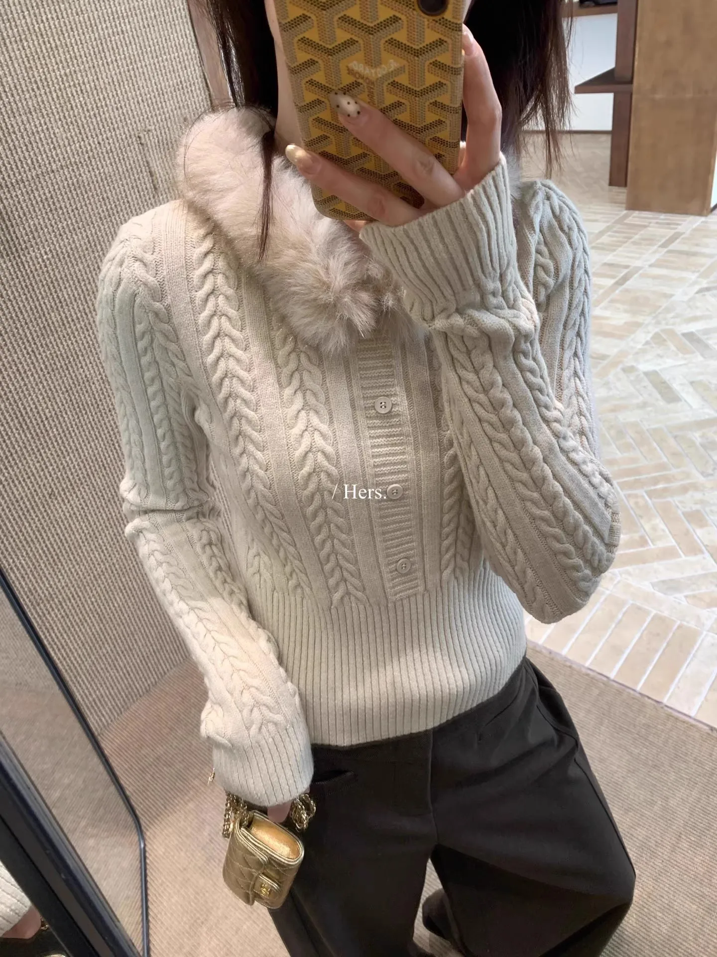 Automne et hiver épissage ample pull amovible cou tricoté cardigan pull veste femmes